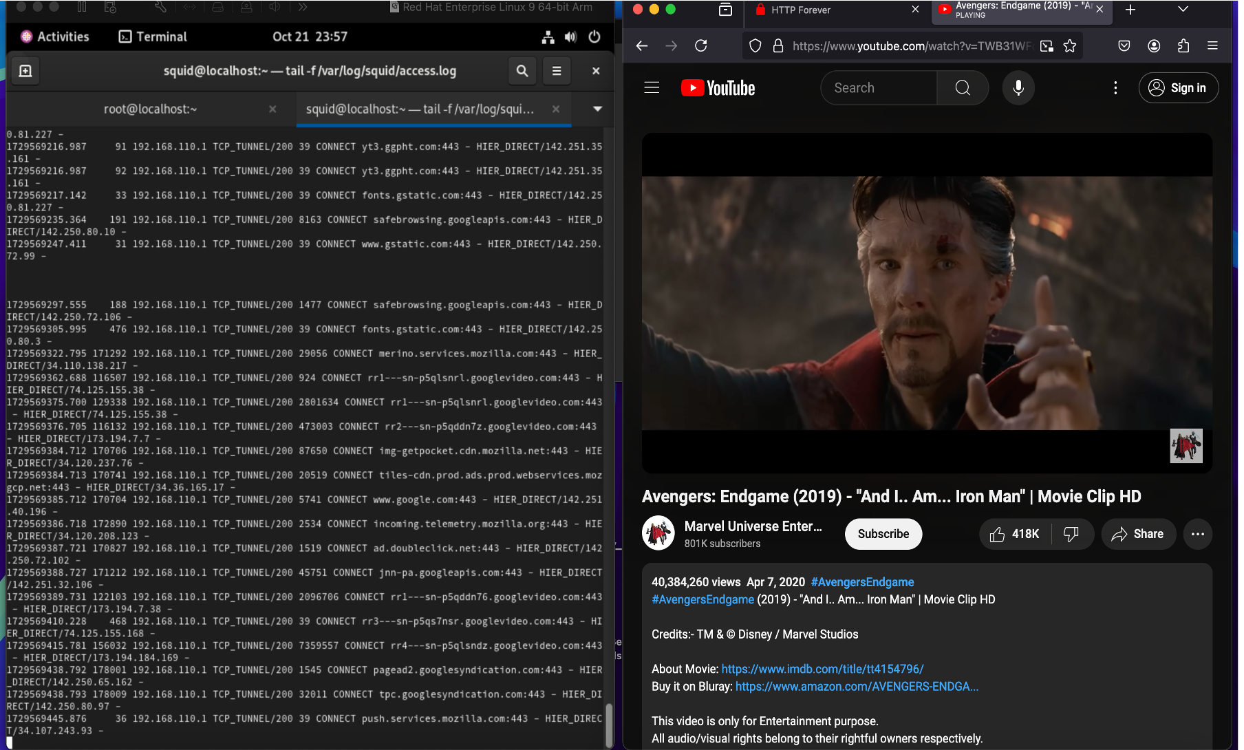 YouTube pipeline traffic stream screenshot